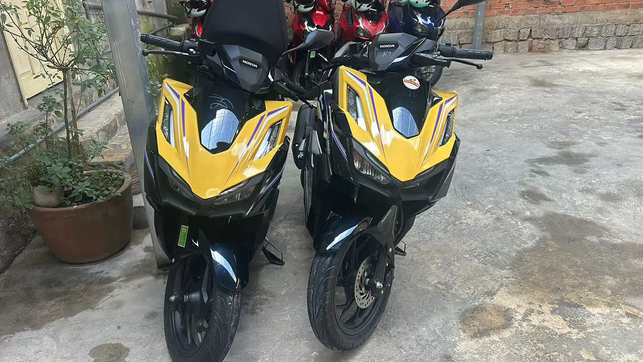 Honda Click motorbike yellow black