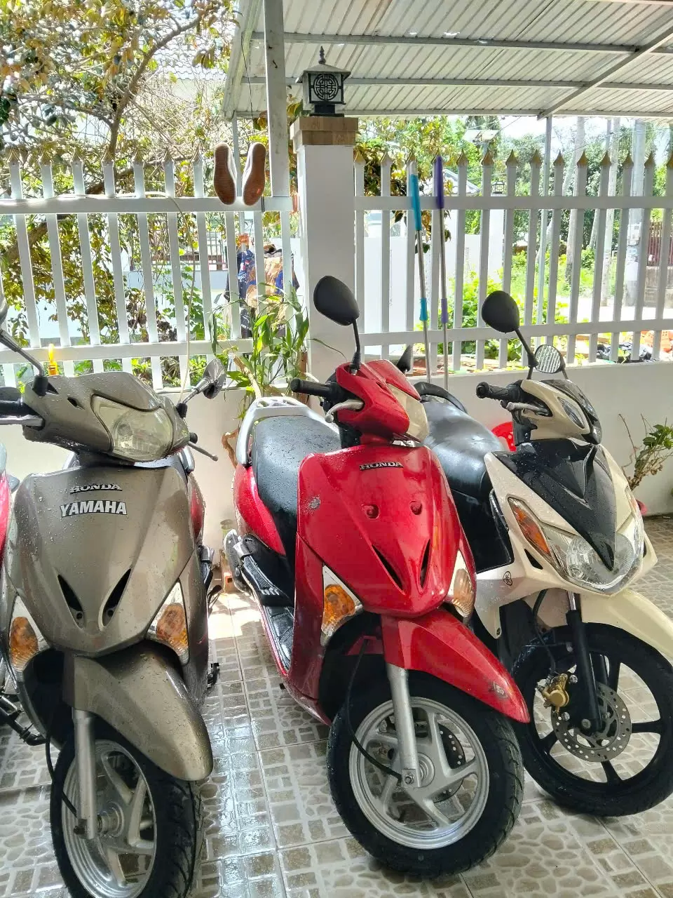 Honda Lead motorbike red, gray