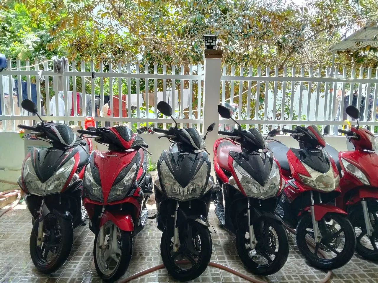 Honda Air Blade black and red motorbike